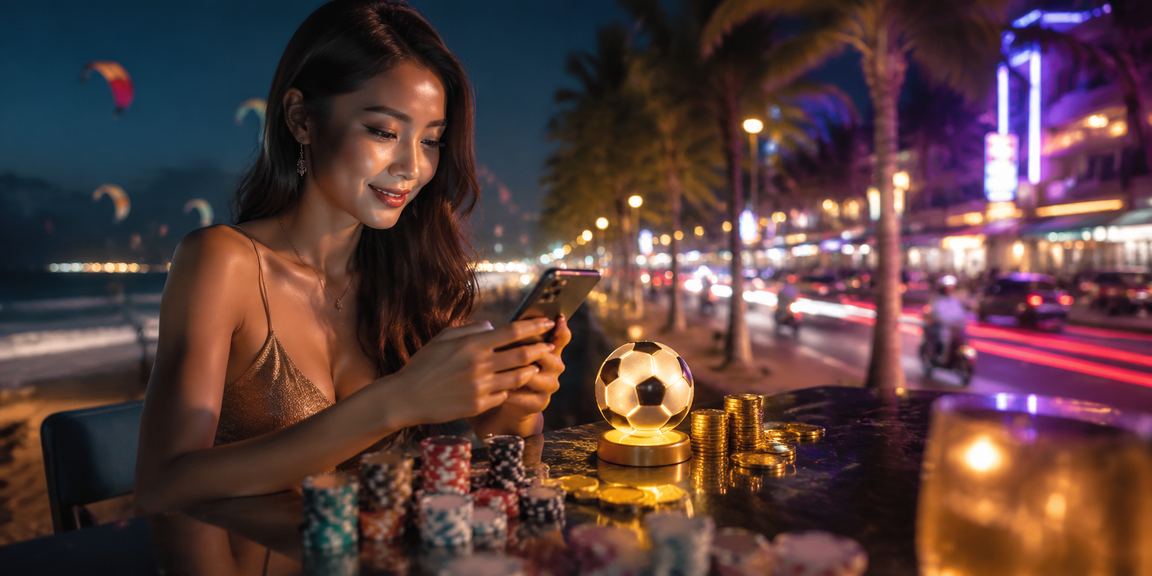 Cổ động viên bóng đá tại Mũi Né theo dõi kèo cược thể thao buổi tối